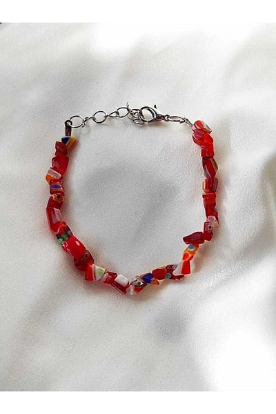 DMA AKSESUAR Red Color Glass Bracelet
