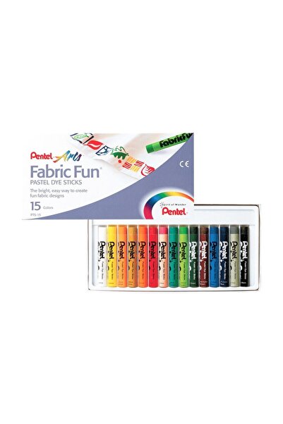 Pentel 15 Pasteluri Colorate pentru Materiale Textile Pts-15