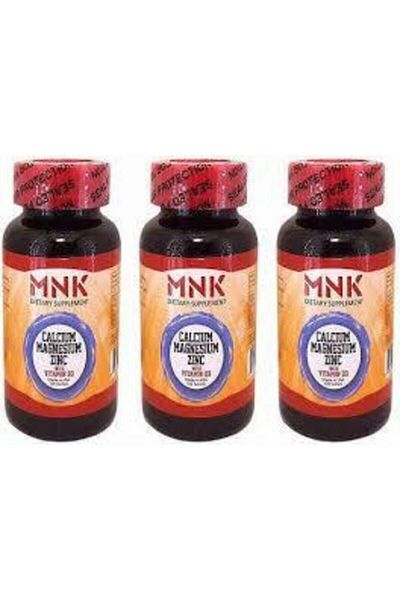 Mnk Calcium Magnesium Zinc - D 120 Tablets Total 360 Tablets Calcium Magnesium Zinc Us