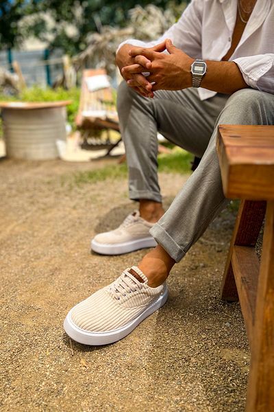 BZ Moda B173 Velluto - Ορθοπεδικά Ανδρικά Παπούτσια Velvet Daily Classic White