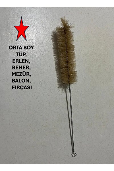 LAB Tüp Fırçası, Beher, Fırçası, Erlen Fırçası - Orta Boy Fırça