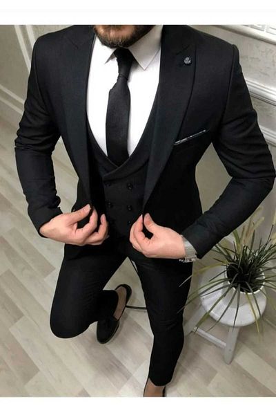 Tempee Solid Colored Slim Fit Vest Suit
