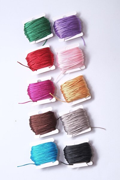 Eskişehir hobi sanat 10 șnur de parașută colorat de 1 mm - 10 metri brățară colier design bijuterii împletitură de păr