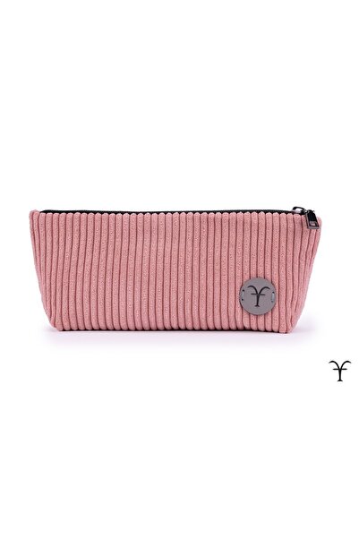 Aftaries حقيبة سفر مخملية سميكة مصنوعة يدويًا باللون الوردي الفاتح،