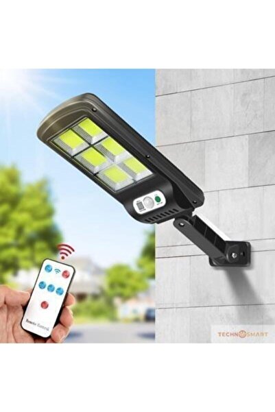 TechnoSmart Solar Hareket Sensörlü Sokak Lambası Güneş Enerjili Bahçe Aydınlatması 6 Gözlü Büyükboy