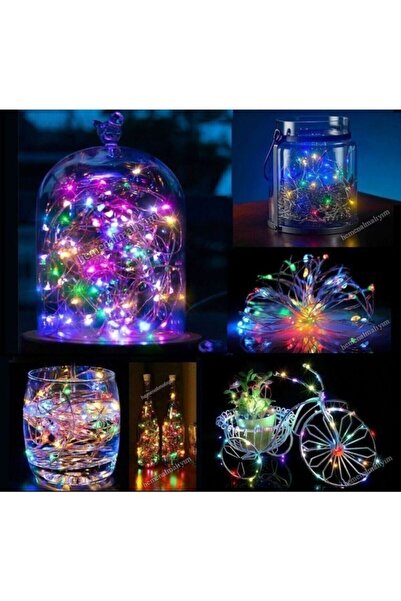 Genel Markalar 10 Metre Pilli Peri Led Işık Multi Renk, Dekoratif Led Işık, Rgb