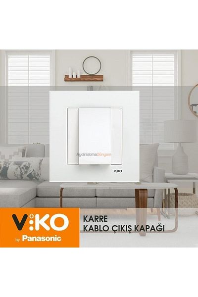 VİKO Karre Cream Cable Outlet Cover - Frame Included.
