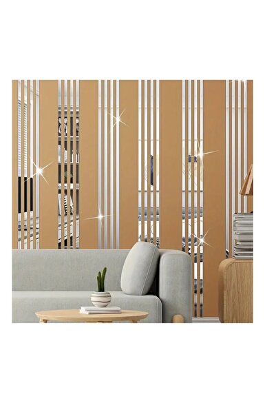 MİNAY HOME 5 adet Modern Minimalist Şerit  Pleksi Ayna   ( 2,5 X 30 CM )