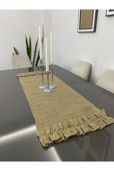 Parla Life Runner din iuta din rachita cu volane 40*110 cm
