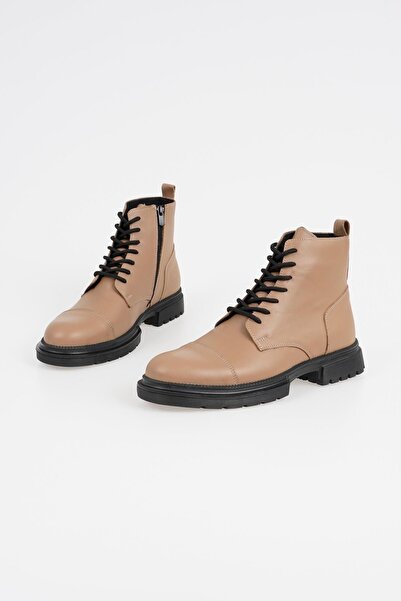 CZ London Hakiki Deri Erkek Bağcıklı Bot Klasik Fermuarlı Kışlık Ayakkabı
