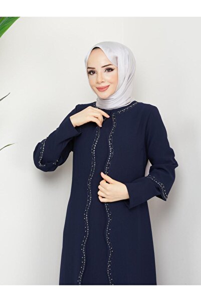 KMKkombin - Anne Büyük Beden Ön Ve Kol Taşlı Şık Abiye Elbise 1734