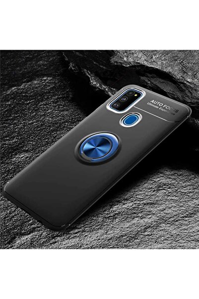 ZM STORE Samsung Galaxy M21 / M30s Uyumlu Kılıf Yüzüklü Standlı Pürüzsüz Ve S...