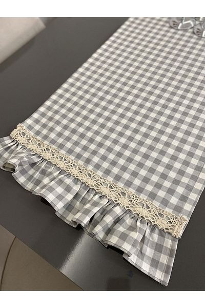 Parla Life Gingham Frilly Runner 40x140 cm (special size made)