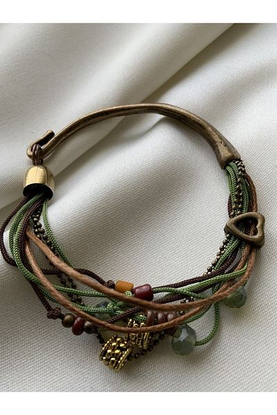 azra takı tasarım Handmade Crystal, Heart Figured Authentic, Cast, Women's Bracelet