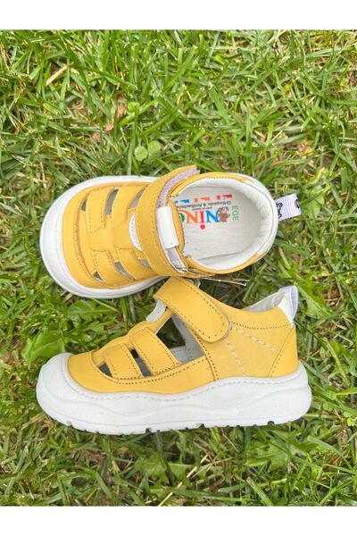 NİNO BEBE Nino Genuine Leather for Baby Boy - Orthopedic First Step Shoes