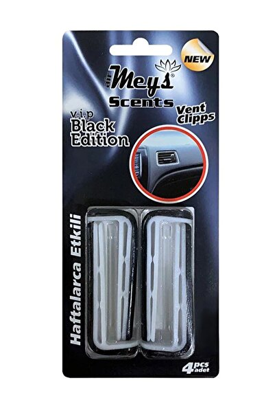 Meys Araç Içi Klima Kokusu Klipsli 4'lü Black Edition Vip