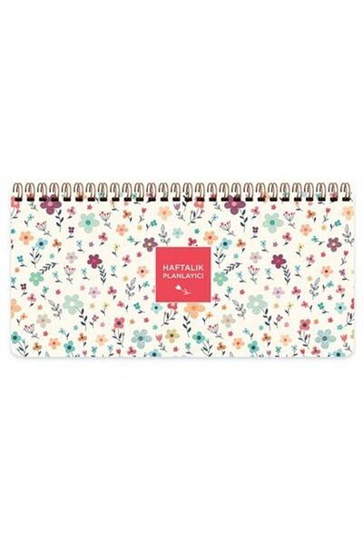 KESKİN COLOR Planificator pe spirală (Planificator săptămânal) Crem Floral 13x27cm 54 coli 830124-99