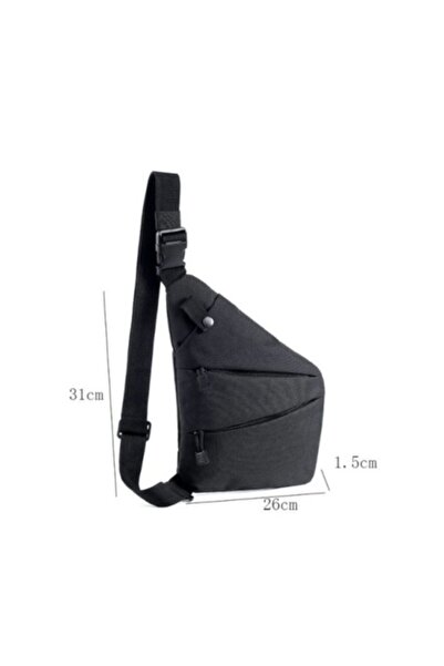 Best Unisex Black Cross Strap Safety Anti Thief Waist Back Shoulder Bag