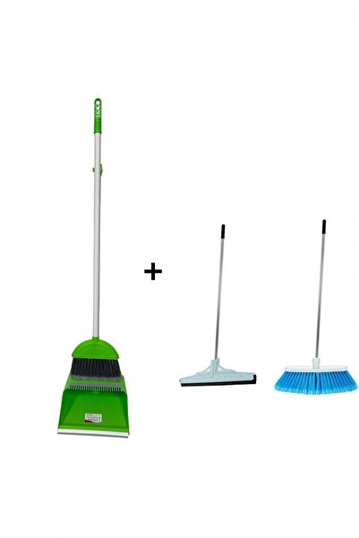 Genel Markalar 3'Lu Temizlik Seti Metal Sapli Firca Cekpas,Cekcek Tarakli Kat...