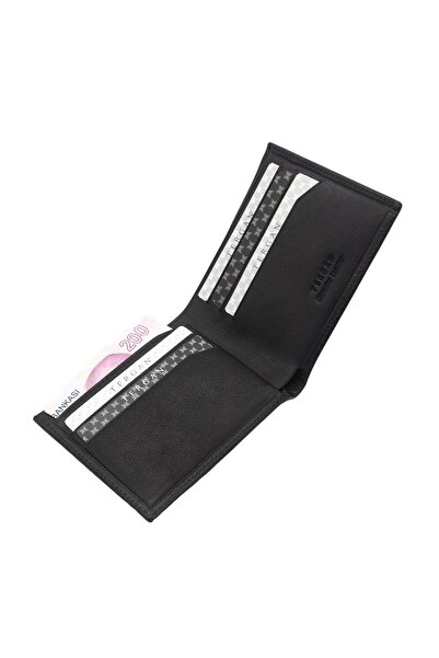 Tergan Men's Leather Wallet 1654A97 - Black