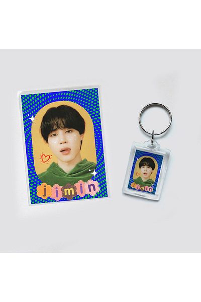 Güneş Kırtasiye Σετ μπρελόκ φωτοκάρτας Bts Jimin