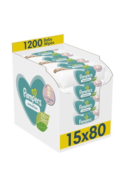 Prima Pampers Sensitive Hassas Islak Bebek Havlusu 80x15 Adet (1200 Yaprak) Y...