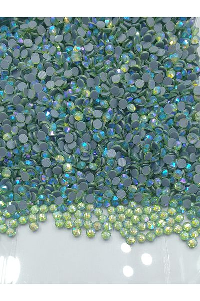 CRYSTALSHOP Dmc Hotfix Peridot Stone - Lipire cu fier de călcat, model Ss16 AB (50g - 1440 buc)
