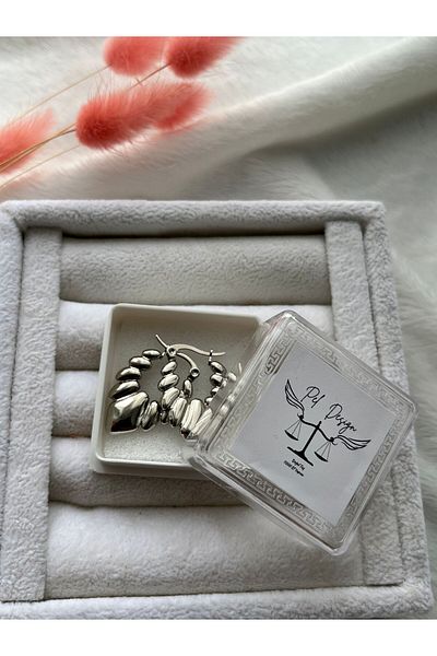 PelvedDesign Tarnish Stainless Steel Earrings - Twist Detailed