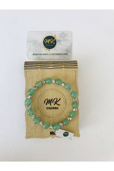 MK tasarım MK Design - Real Aventurine Stone Bracelet MKT3007