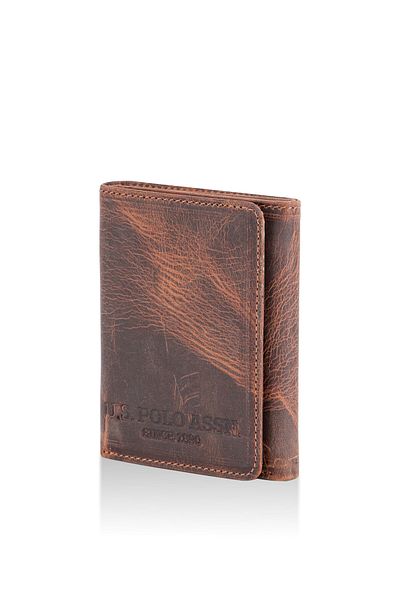U.S. Polo Assn. US POLO ASSN.23794 - Genuine Leather Brown Wallet Card Holder