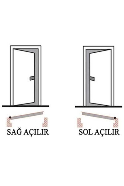 ASPAR Siyah Aynalı Wc Kapı Kolu Sağ (1 Takım)