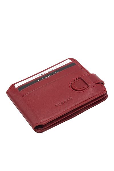 Tergan Unisex Red Leather Wallet - 1658C71