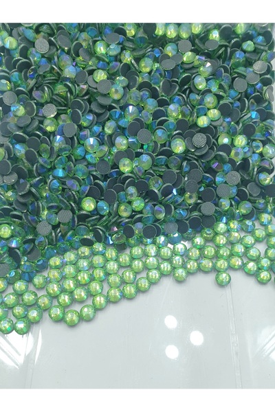 CRYSTALSHOP Dmc Hotfix Peridot Stone - Lipire cu fier de călcat, Ss20 Model AB (25 grame - 400 bucăți)