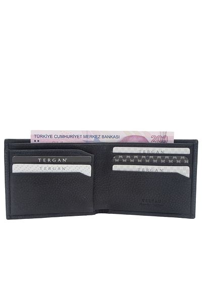 Tergan Men's Leather Wallet - Navy Blue 1654H24
