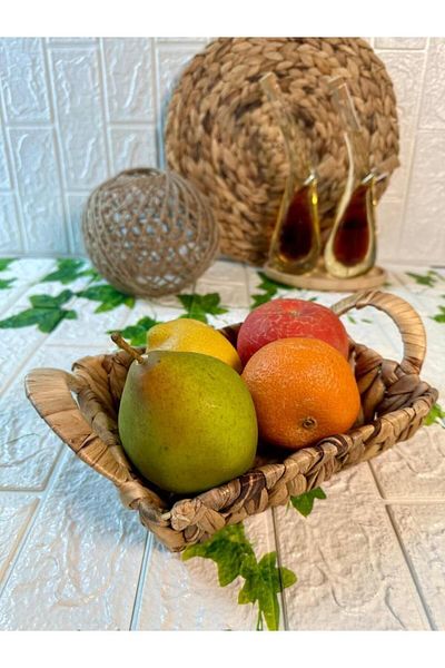 Atbyhome 22x17 cm Rectangular Wicker Rattan Bread Basket