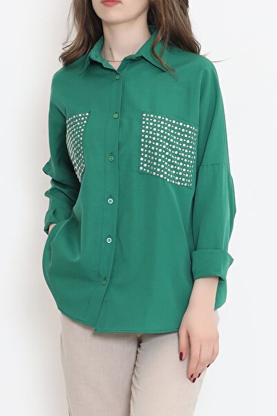 StilVibe Emerald Metal Stone Shirt - 955.1247