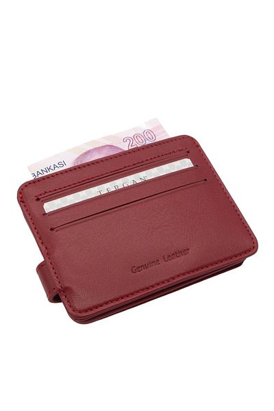 Tergan Unisex Red Leather Wallet - 1658C71