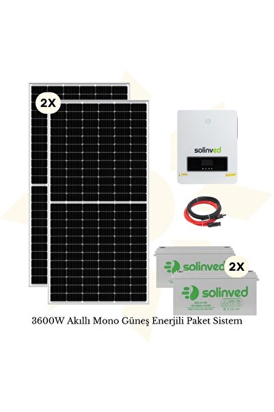 SOLİNVED 3600W Akıllı Mono Güneş Enerjili Paket Sistem