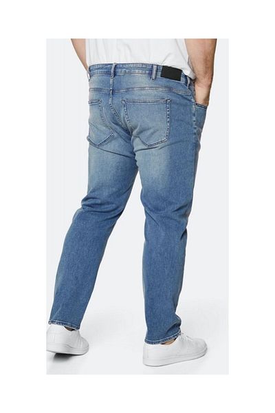 Dressmann Men's Blue Large Size Low Waisted Jeans