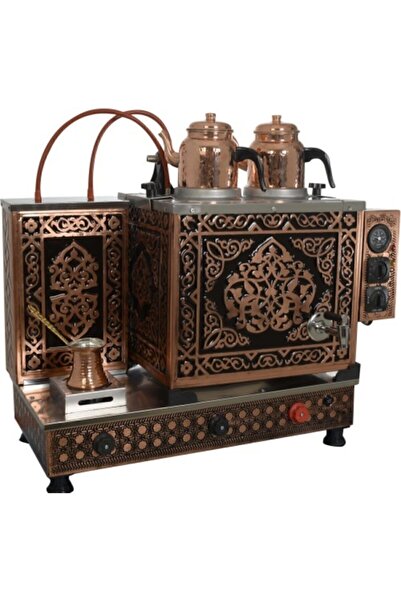 KUTLU Şehzade 2 Demlikli Bakır Çay Kazanı