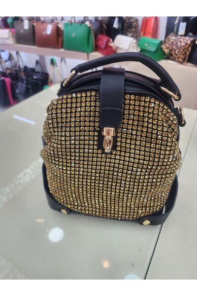 OUEEN ELİZABETH Γυναικεία τσάντα με λεπτομέρεια πέτρας με 3 επιλογές - Φόρεμα και ώμο