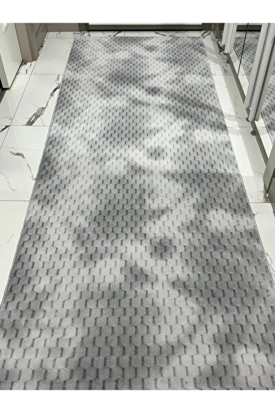 MBA Berlin Gray Poffy Cut Embossed Non-Slip Base - Living Room Hallway Kitchen Shape