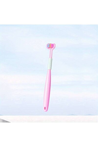 GlassySKY Pink 3-Sided Soft Toothbrush for Ages Above 4 - Gentle Cleaning