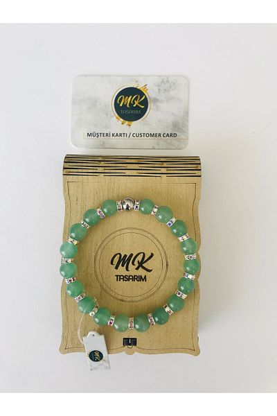 MK tasarım Real Aventurine Stone Bracelet - MK Design MKT26004