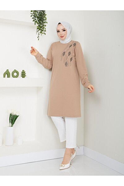 BELLİNA Mevsimlik Krep Kumaş Tunik