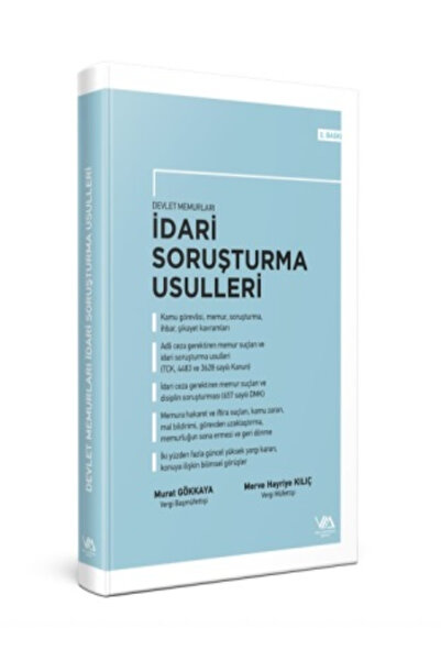 Vergi Müfettişleri Derneği Yayınları Devlet Memurları İdari Soruşturma Usulleri