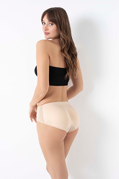 Anıl Women's Beige Micro Pop Up Hip Lifter Panties 2689