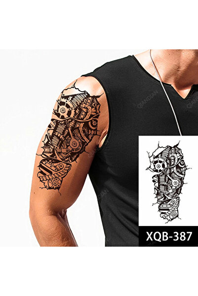 Tattoo Gerçekci Makine dişli Çark geçici Dövme Tattoo XQB-387