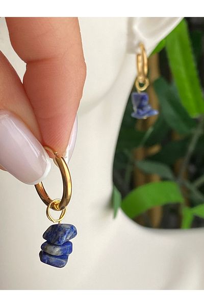Lucios Stainless Special Design Natural Stone Steel Earrings