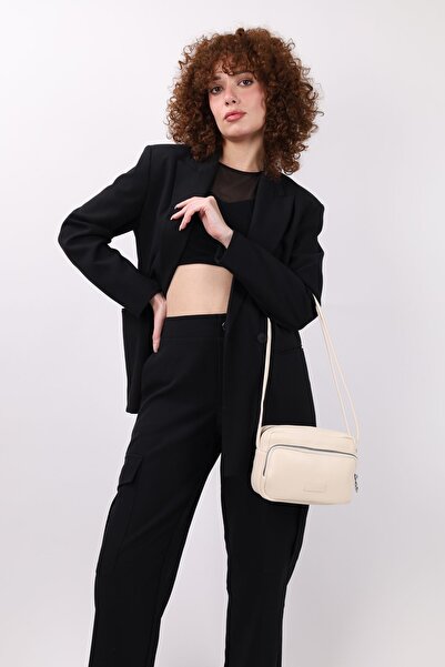 NOTHING Γυναικεία κρέμα 2 τμημάτων με ρυθμιζόμενο λουρί ώμου και τσάντα χιαστί